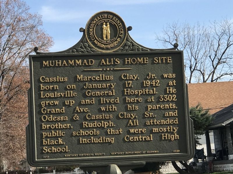 Muhammad Ali's Home Site Marker image. Click for full size.
