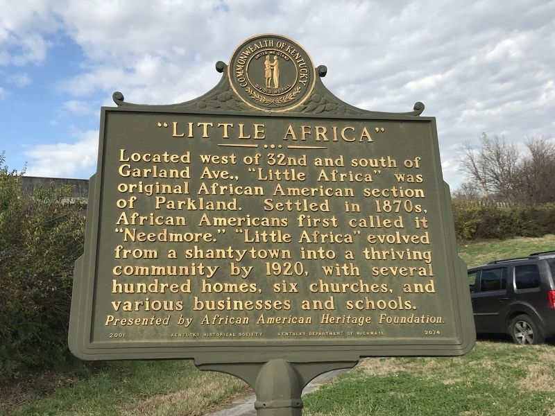 "Little Africa" Marker (Side A) image. Click for full size.