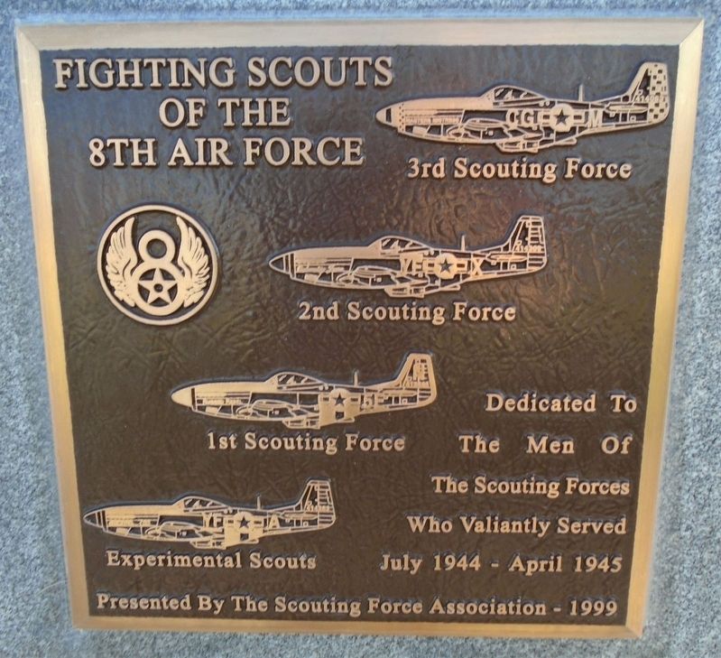 Fighting Scouts of the 8th Air Force Marker image. Click for full size.