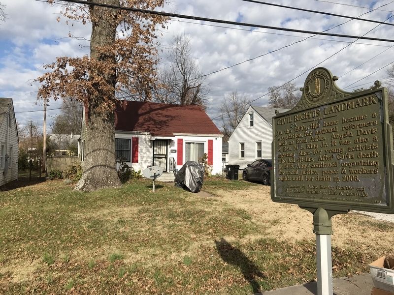 Home of Anne & Carl Braden / Civil Rights Landmark Marker image. Click for full size.