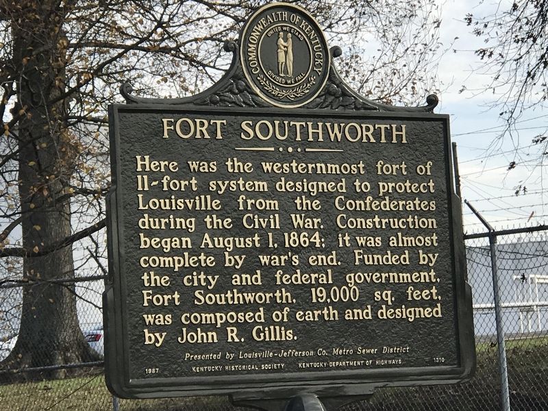 Fort Southworth Marker. Click for full size. Fort Southworth Marker image. Click for full size.