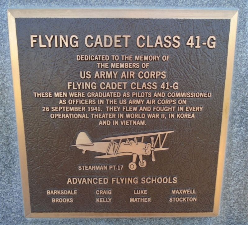 Flying Cadet Class 41-G Marker. Click for full size. Flying Cadet Class 41-G Marker image. Click for full size.