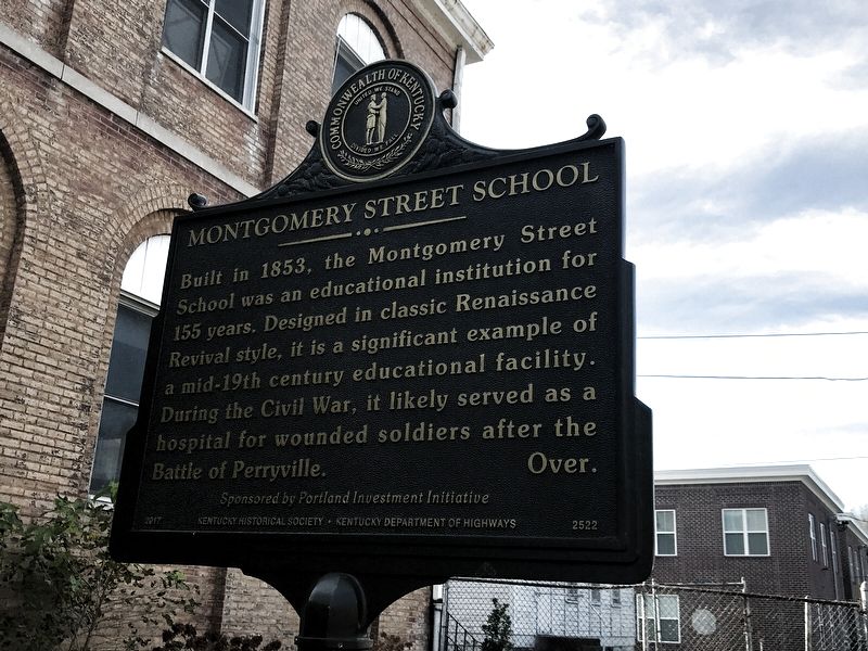 Montgomery Street School Marker (Side A) image. Click for full size.