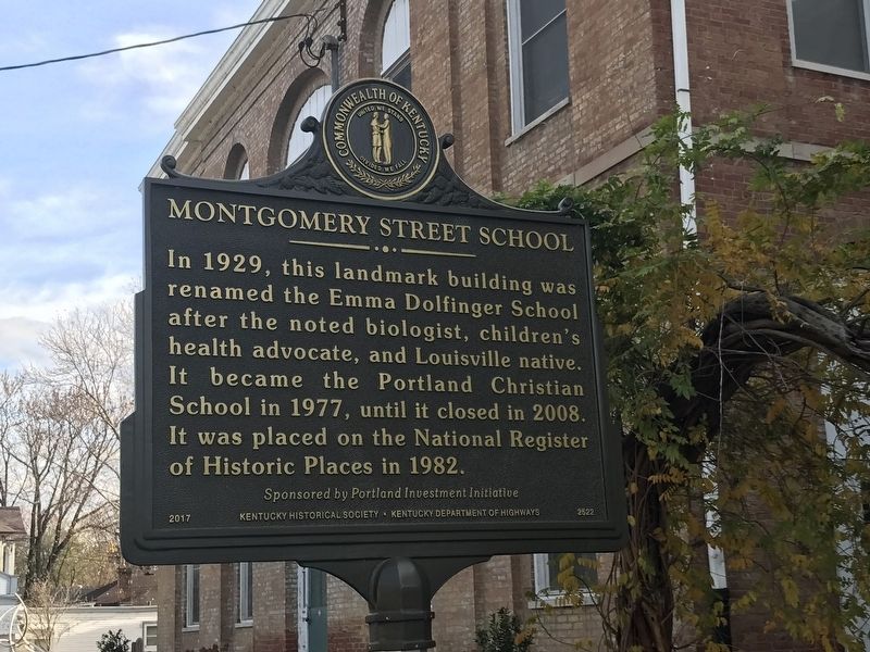 Montgomery Street School Marker (Side B) image. Click for full size.