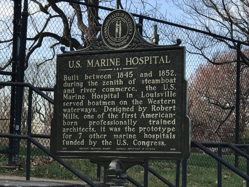 U.S. Marine Hospital Marker (Side A) image. Click for full size.