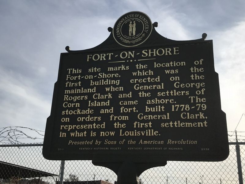 Fort-on-Shore Marker (Side A). Click for full size. Fort-on-Shore Marker (Side A) image. Click for full size.