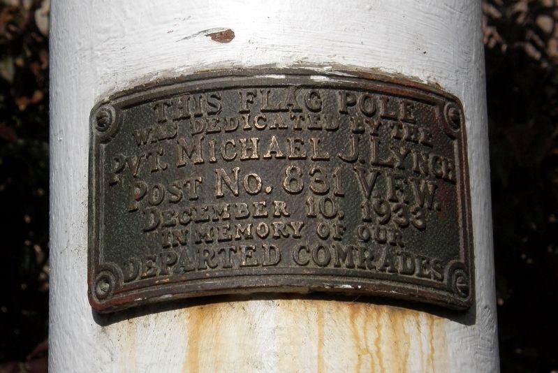 Memorial Flagpole plaque image. Click for full size.