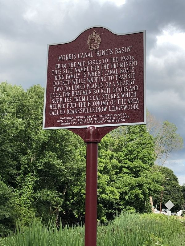 Morris Canal "King's Basin" Marker. Click for full size. Morris Canal "King's Basin" Marker image. Click for full size.