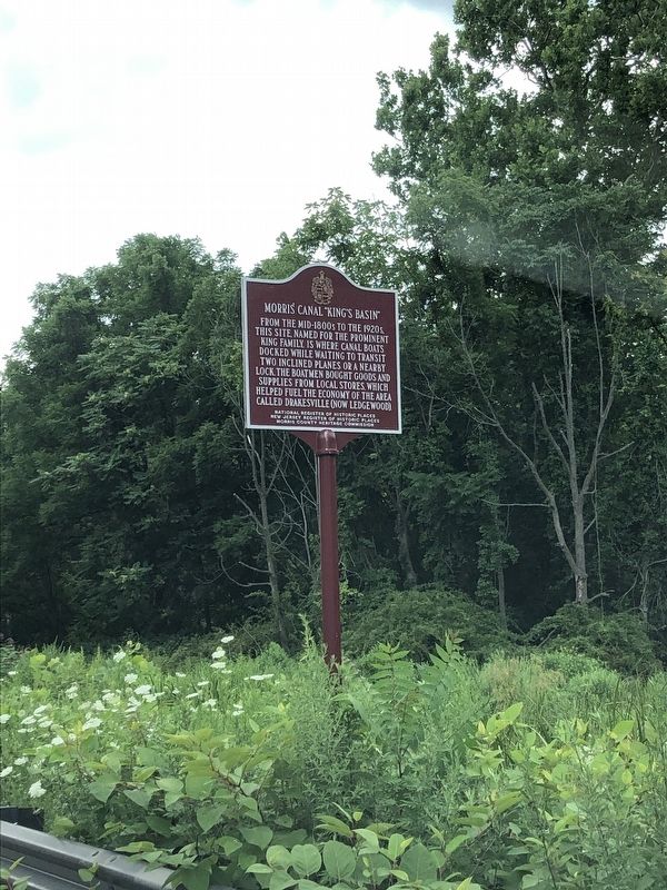Morris Canal "King's Basin" Marker. Click for full size. Morris Canal "King's Basin" Marker image. Click for full size.