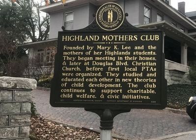 Highland Mothers Club Marker image. Click for full size.