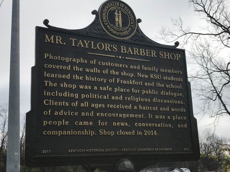 Mr. Taylor's Barber Shop Marker (Side B) image. Click for full size.