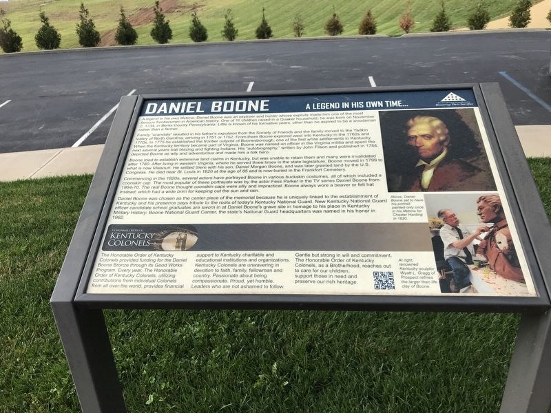 Daniel Boone Marker. Click for full size. Daniel Boone Marker image. Click for full size.