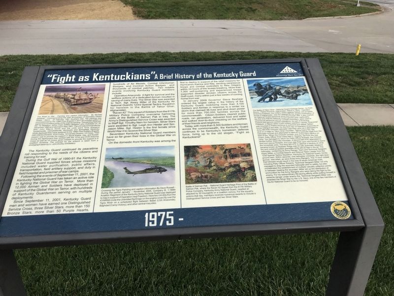 "Fight as Kentuckians" Marker. Click for full size. "Fight as Kentuckians" Marker image. Click for full size.