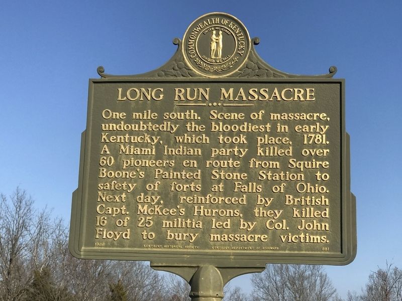 Long Run Massacre Marker image. Click for full size.
