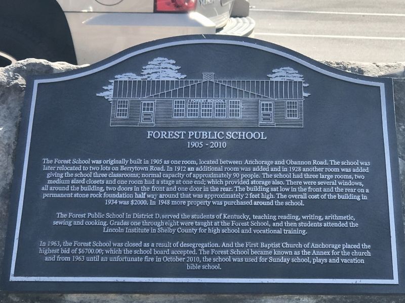 Forest Public School Marker image. Click for full size.