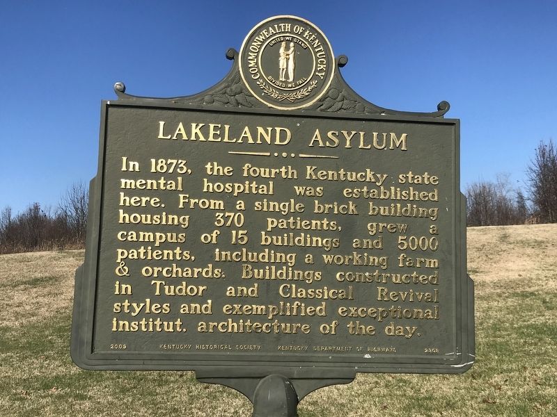 Lakeland Asylum Marker (Side A). Click for full size. Lakeland Asylum Marker (Side A) image. Click for full size.