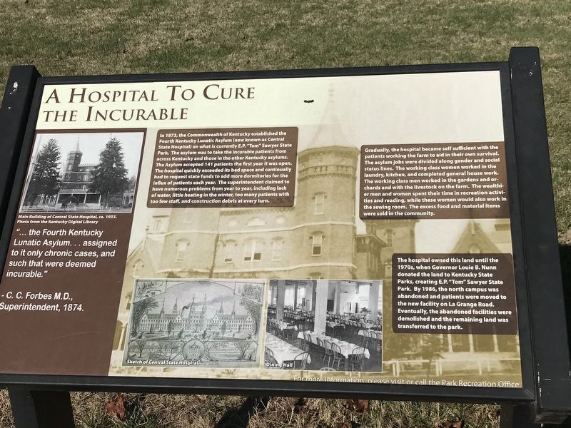 A Hospital to Cure the Incurable Marker image. Click for full size.