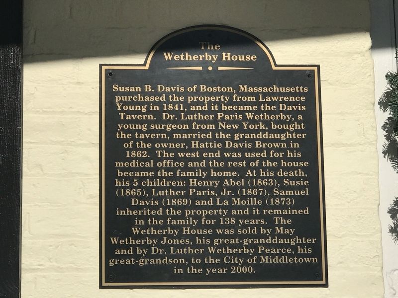The Wetherby House Marker image. Click for full size.