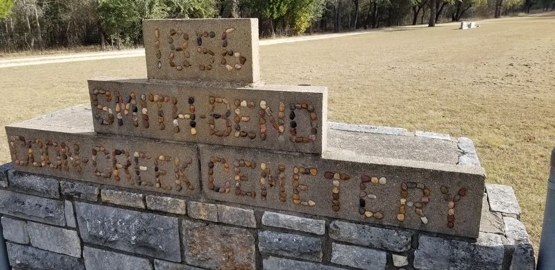 Closeup of Smith Bend - Coon Creek Cemetery sign at the front gate.. Click for full size. Closeup of Smith Bend - Coon Creek Cemetery sign at the front gate. image. Click for full size.