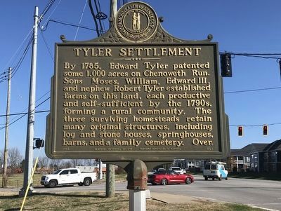 Tyler Settlement Marker (Side A). Click for full size. Tyler Settlement Marker (Side A) image. Click for full size.