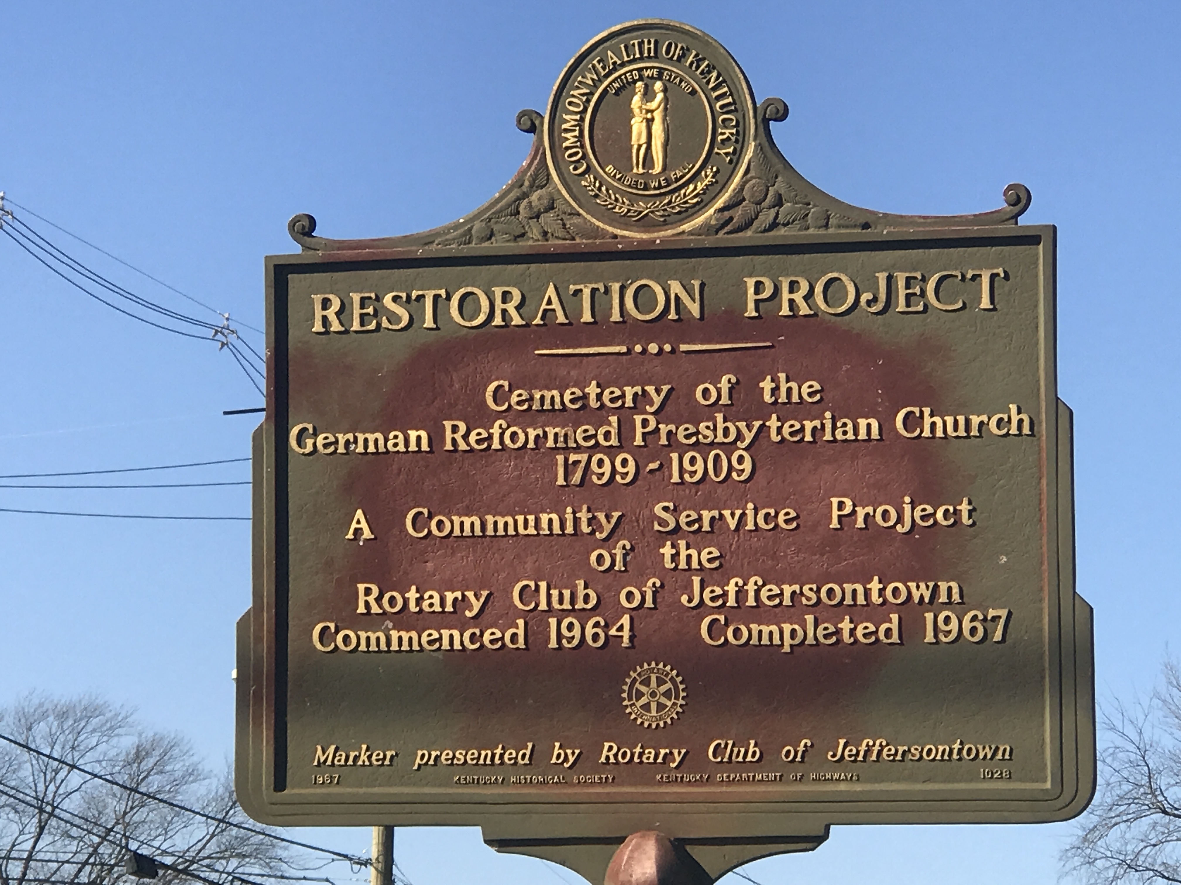 Restoration Project Marker