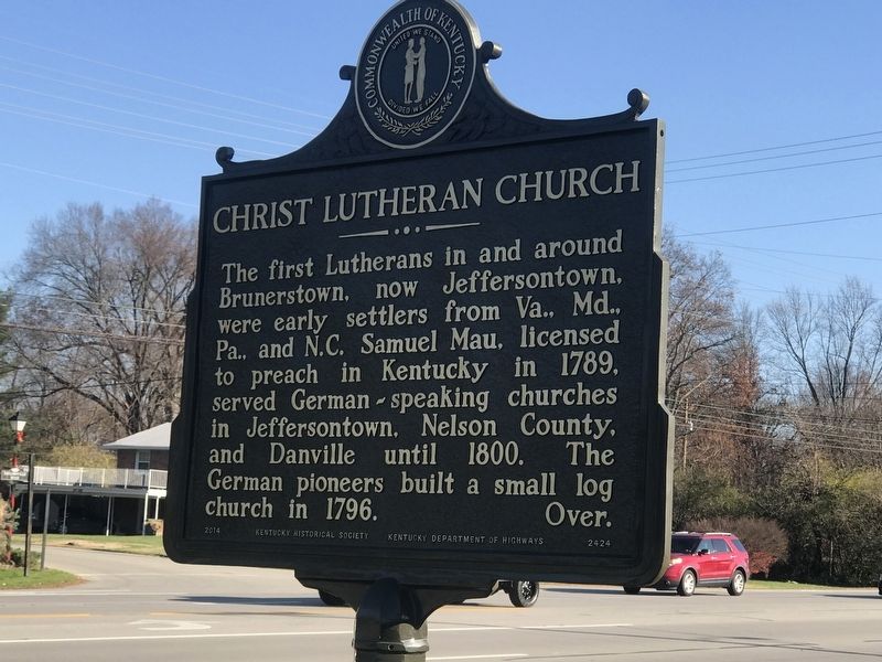 Christ Lutheran Church Marker (Side A) image. Click for full size.