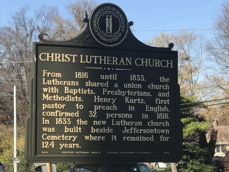 Christ Lutheran Church Marker (Side B) image. Click for full size.