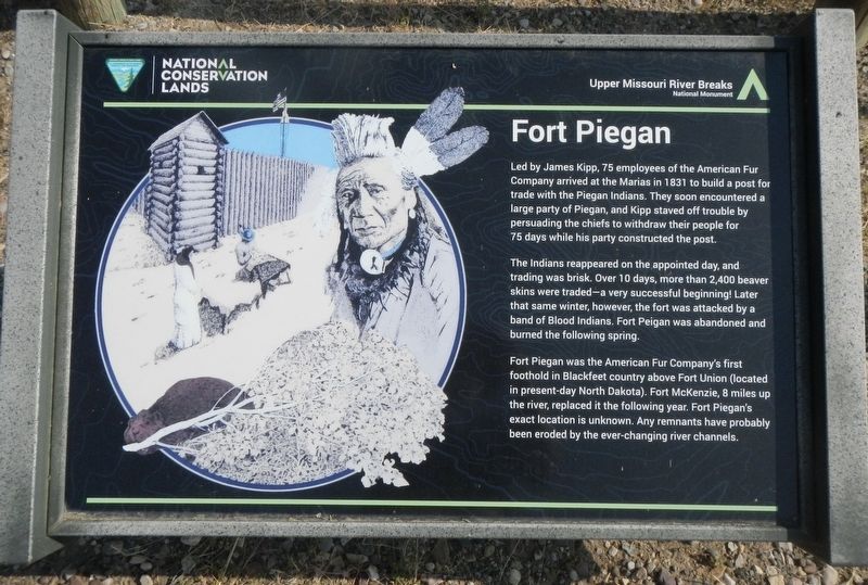 Fort Piegan Marker image. Click for full size.