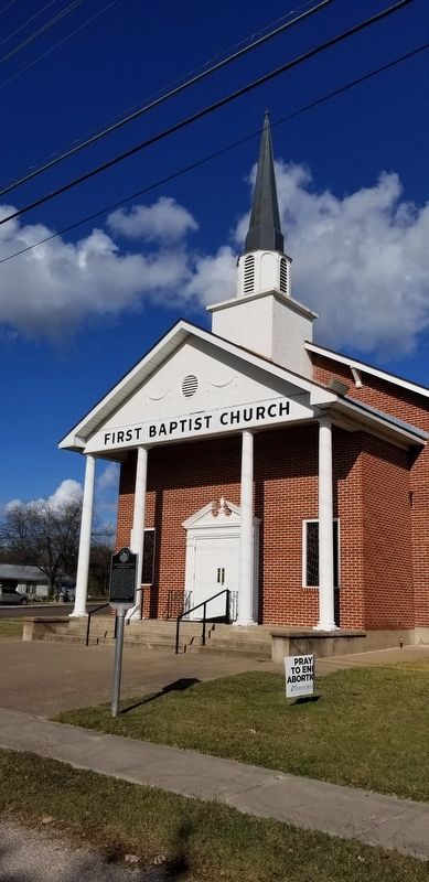 First Baptist Church of Meridian and Marker. Click for full size. First Baptist Church of Meridian and Marker image. Click for full size.