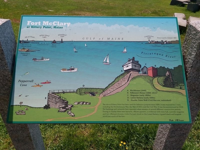 Fort McClary Marker. Click for full size. Fort McClary Marker image. Click for full size.