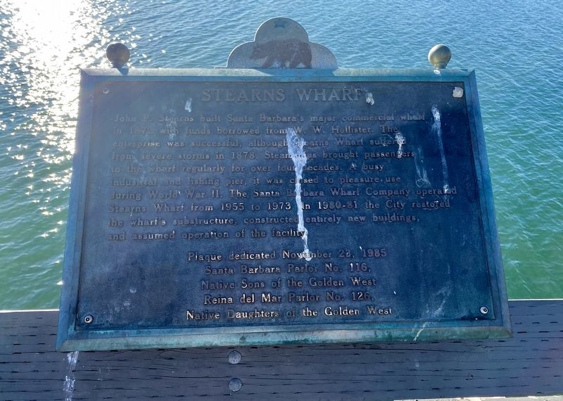 Stearns Wharf Marker image. Click for full size.