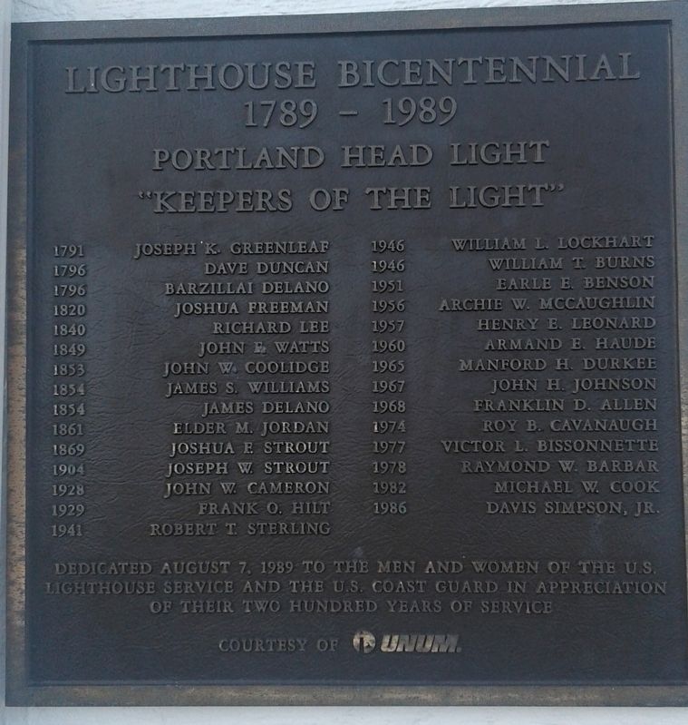 Portland Head Light Marker image. Click for full size.