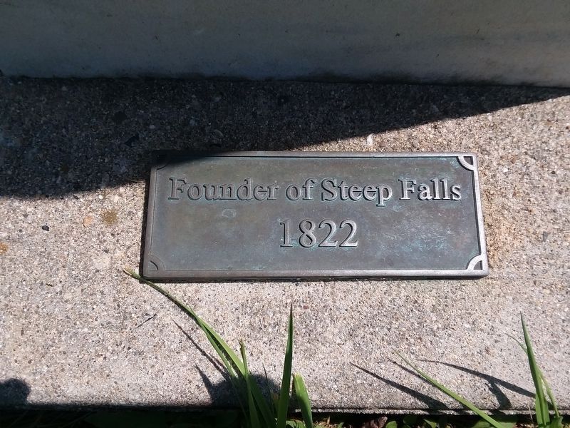 Founder of Steep Falls Marker image. Click for full size.