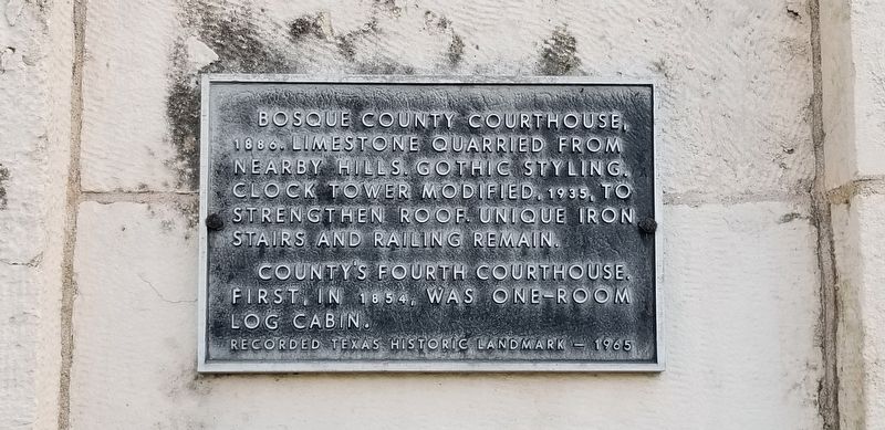 Bosque County Courthouse Marker image. Click for full size.