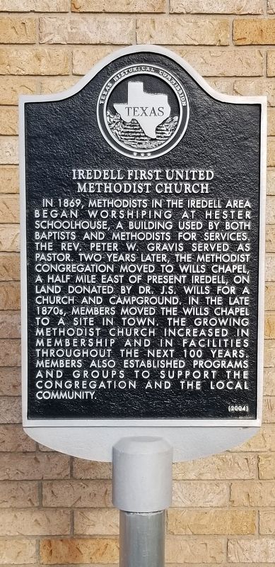 Iredell First United Methodist Church Marker image. Click for full size.