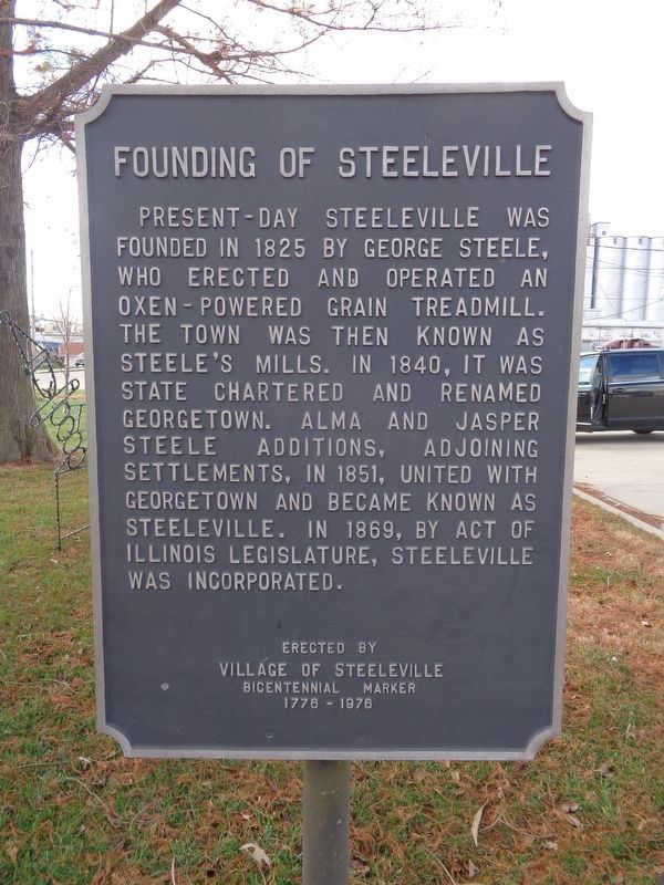 Founding of Steeleville Marker image. Click for full size.