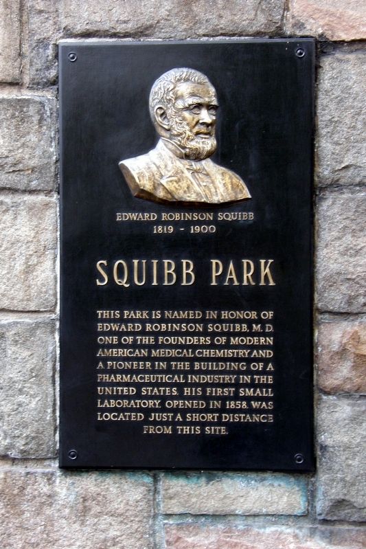 Edward Robinson Squibb plaque image. Click for full size.