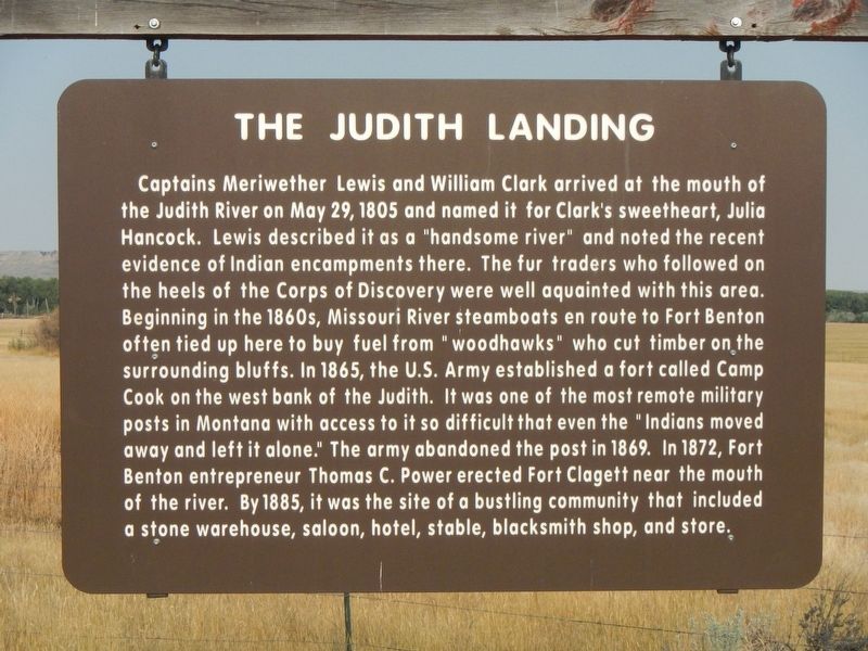 The Judith Landing Marker image. Click for full size.