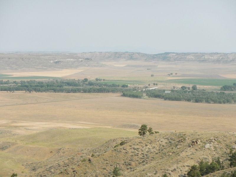 Looking north toward the Missouri River and Judith Landing from Claggett Hill lookout. image. Click for full size.