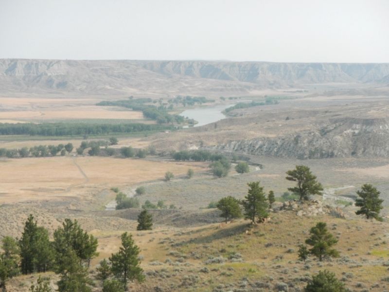 Looking northeast toward the Missouri River and Upper Missouri Breaks National Monument image. Click for full size.