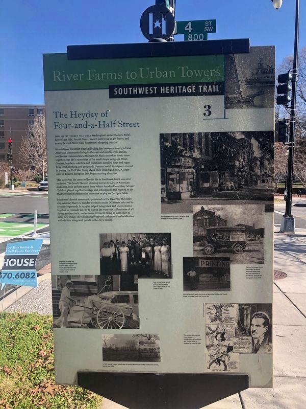 The Heyday of Four-and-a-Half Street Marker image. Click for full size.