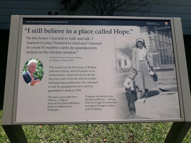 "I Still Believe In A Place Called Hope" Marker. Click for full size. "I Still Believe In A Place Called Hope" Marker image. Click for full size.