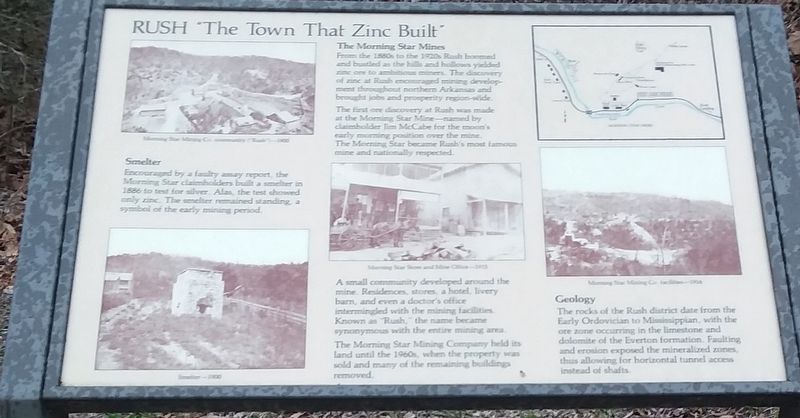 Rush, The Town That Zinc Built Marker image. Click for full size.