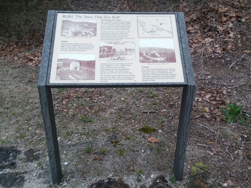Rush, The Town That Zinc Built Marker. Click for full size. Rush, The Town That Zinc Built Marker image. Click for full size.