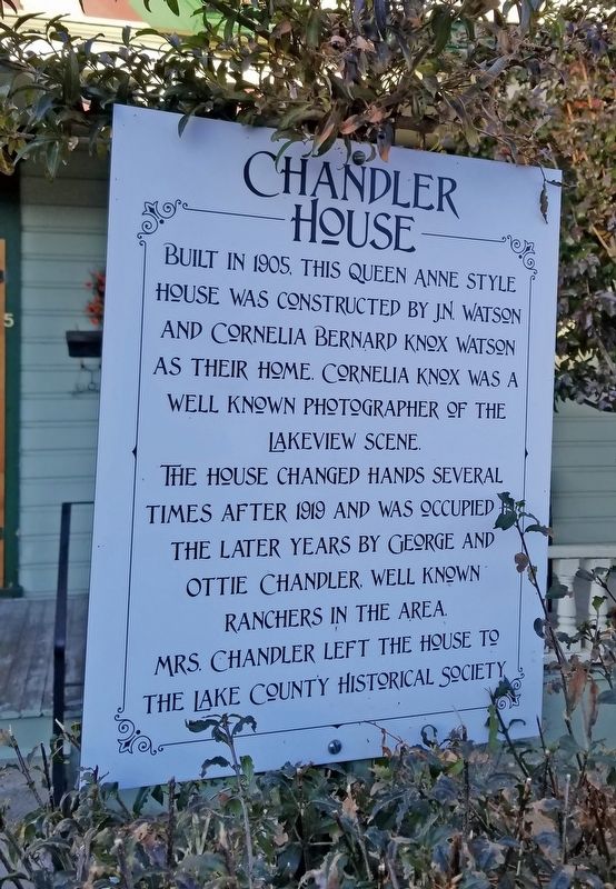 Chandler House Marker image. Click for full size.