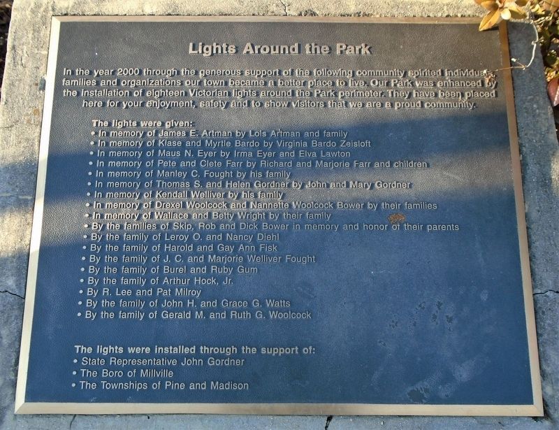 Lights Around the Park Marker image. Click for full size.