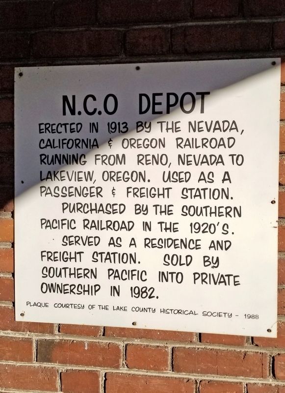 N.C.O. Depot Marker. Click for full size. N.C.O. Depot Marker image. Click for full size.