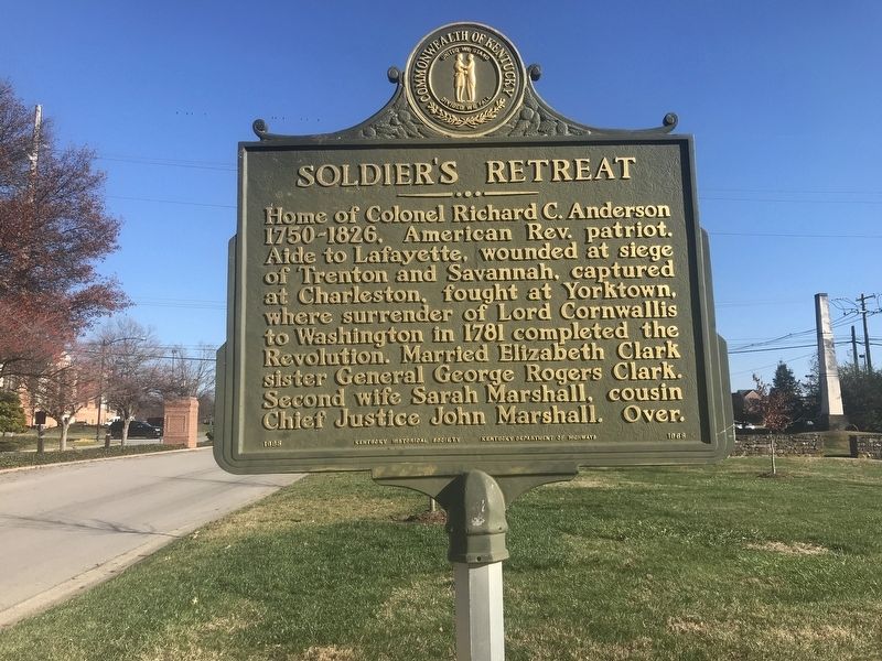 Soldier's Retreat Marker (Side A) image. Click for full size.