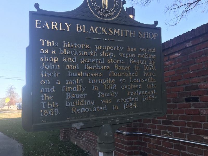 Early Blacksmith Shop Marker. Click for full size. Early Blacksmith Shop Marker image. Click for full size.