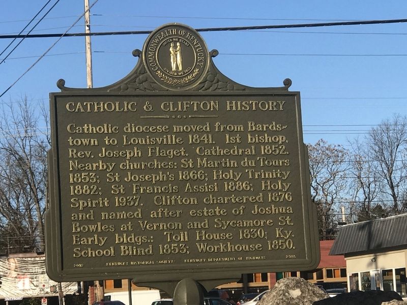 Catholic & Clifton History Marker. Click for full size. Catholic & Clifton History Marker image. Click for full size.